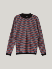 Bild von Pullover mit Jacquard-Muster im Slim Fit