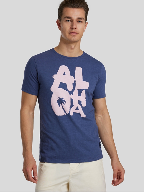 Image sur T-shirt à motif Slim Fit