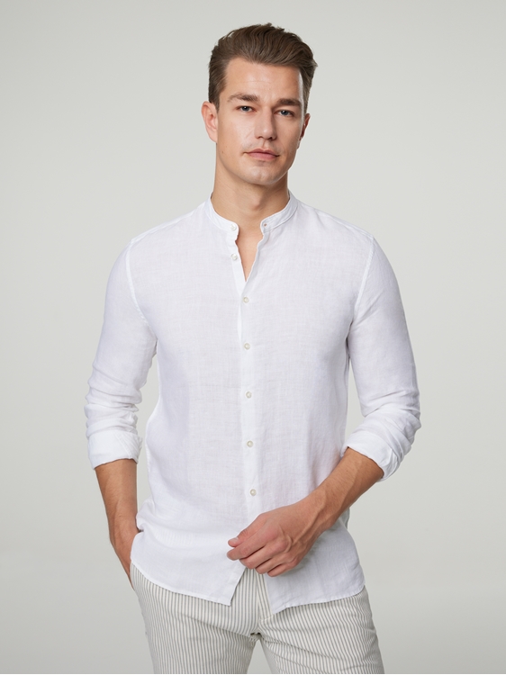 Image sur Chemise en lin Slim Fit