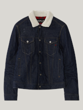 Image sur Veste jean col fausse fourrure