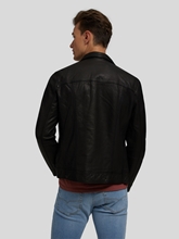 Image sur Vest cuir style motard