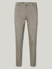 Image sur Pantalon en lin avec coupe slim