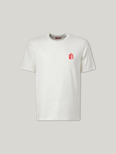 Image sur T-shirt JUST à logo