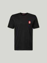 Image sur T-shirt JUST à logo