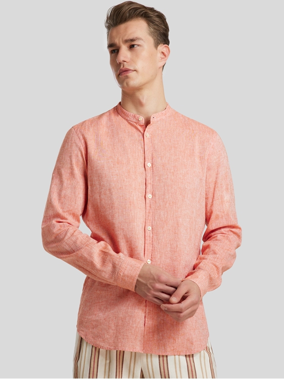 Bild von Leinenhemd mit Mao-Kragen