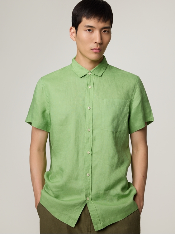 Image sur Chemise en lin à manches courtes