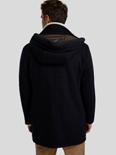 Bild von Wollmantel mit Kapuze und Blende