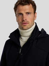 Bild von Wollmantel mit Kapuze und Blende