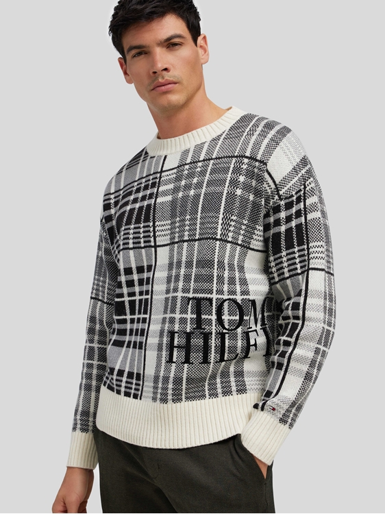 Bild von Oversized Pullover mit Karo-Muster