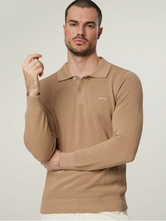 Bild von Langarm Polo-Shirt