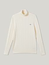 Image sur Pullover à col roulé et motif tressé