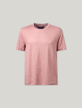 Image sur T-shirt avec du lin