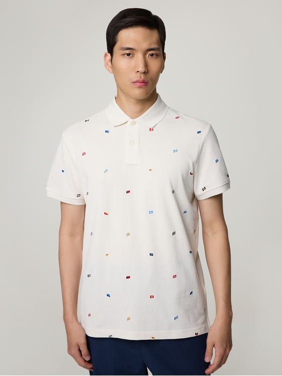 Bild von Poloshirt mit Stickereien