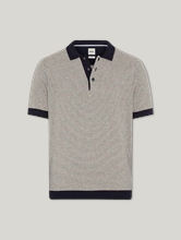 Image sur Polo en maille avec lin