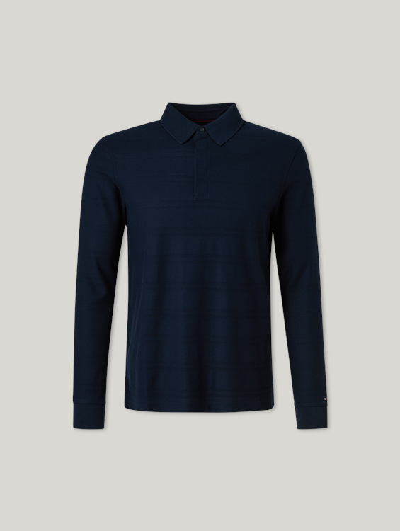 Bild von Langarm Poloshirt