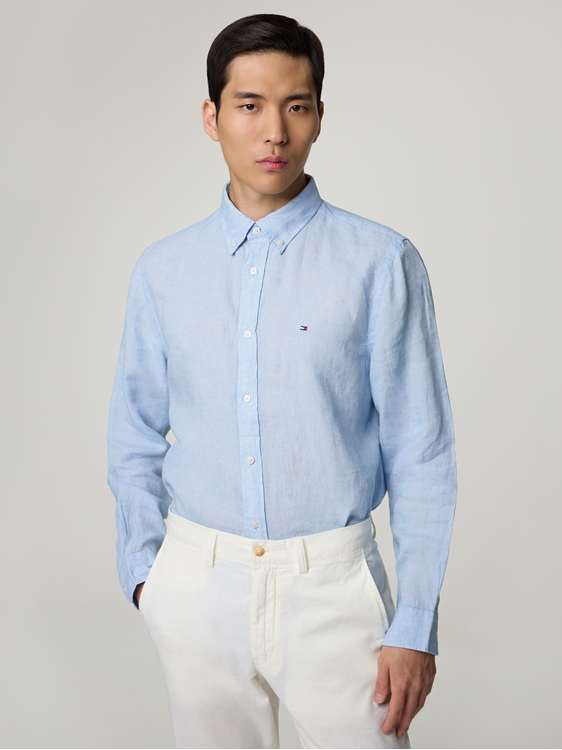 Image sur Chemise en lin, coupe régulière