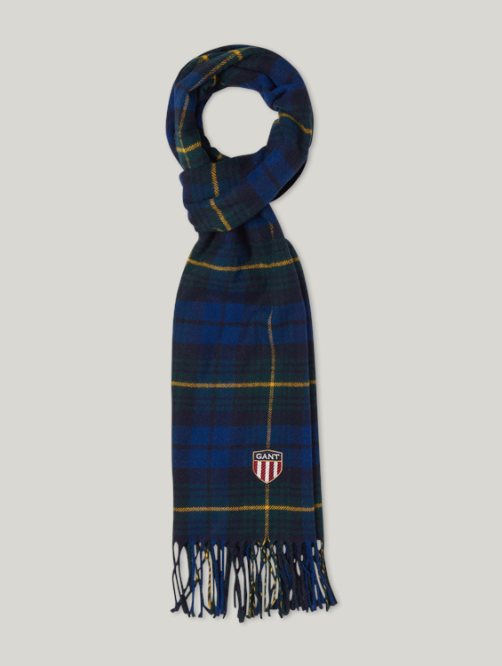 Bild von Wollschal mit Karo-Muster