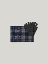 Bild von Set aus Schal und Handschuhe