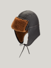Bild von Fliegermütze mit Lammfell