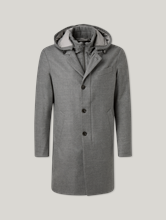 Bild von Mantel mit abnehmbarer Kapuze