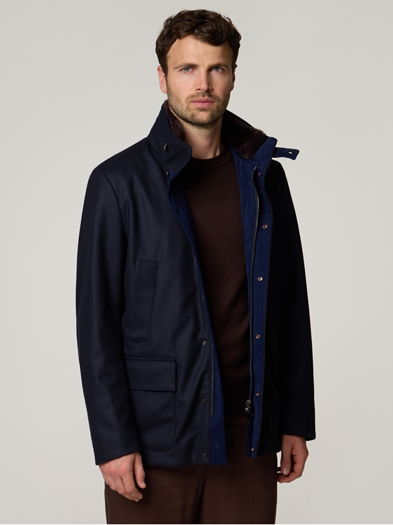 Bild von Mantel mit Schurwolle