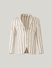 Image sur Veston en lin à rayures