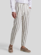 Bild von Leinenhose mit Streifen