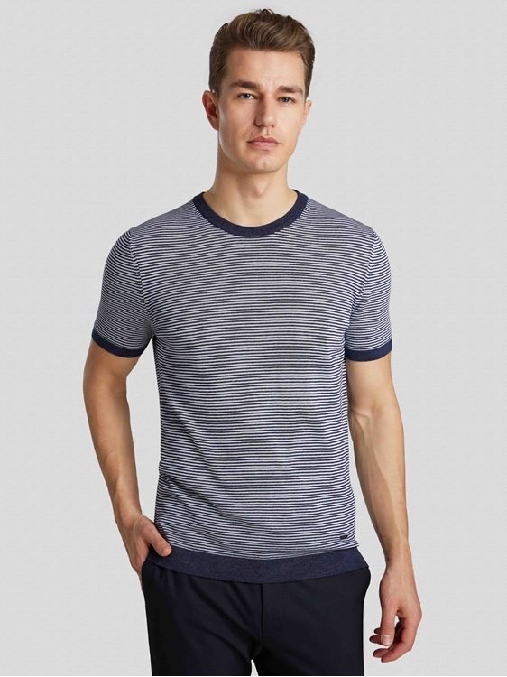 Image sur T-shirt à rayures