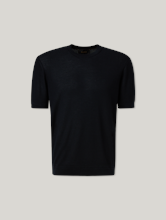 Image sur T-shirt tricoté en soie JERRY