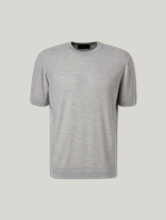 Image sur T-shirt tricoté en soie