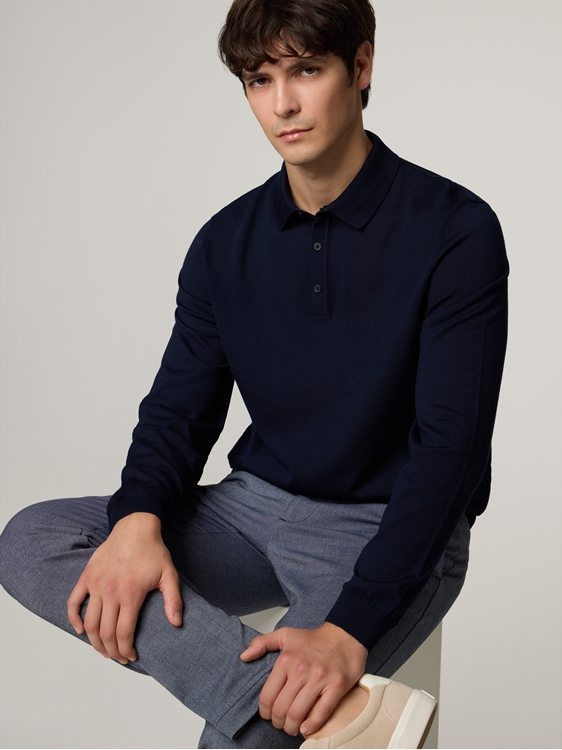 Bild von Poloshirt aus Schurwolle