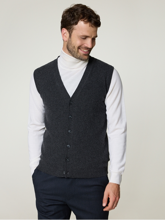 Bild von Strickweste aus Merinowolle