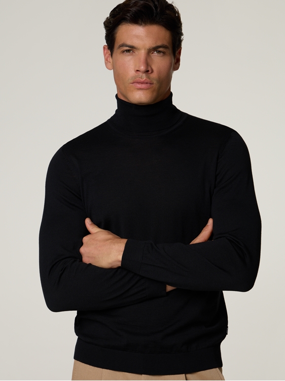 Image sur Pull à col roulé en laine vierge