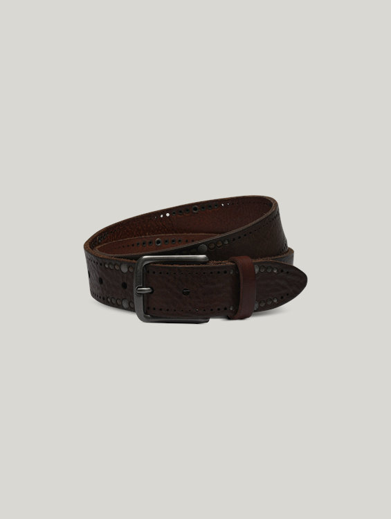 Bild von Ledergürtel mit Nieten