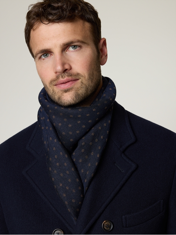 Bild von SCHAL DOTS DOUBLEFACE BRAUN-BL