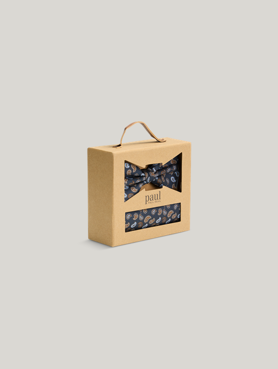 Image sur Noeud papillon & pochette en soie