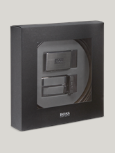 Bild von Ledergürtel mit auswechselbaren Schnallen Set