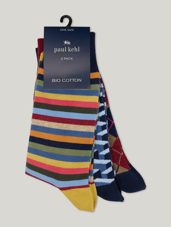 Bild von Socken gemustert im 3er Pack