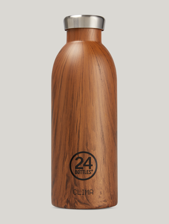 Bild von Edelstahl Thermosflasche in Holz-Optik 500 ml