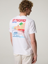 Image sur T-shirt en coton POSTCARD