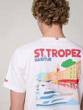 Image sur T-shirt en coton POSTCARD