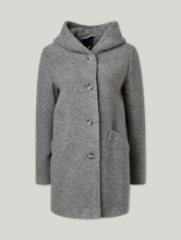 Bild von Wollmantel mit Kapuze