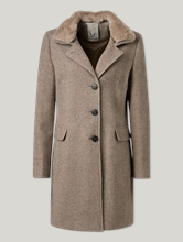 Bild von Mantel mit Kunstpelz