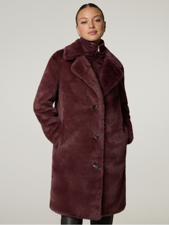 Bild von FAKE FUR MANTEL MIT WESTE