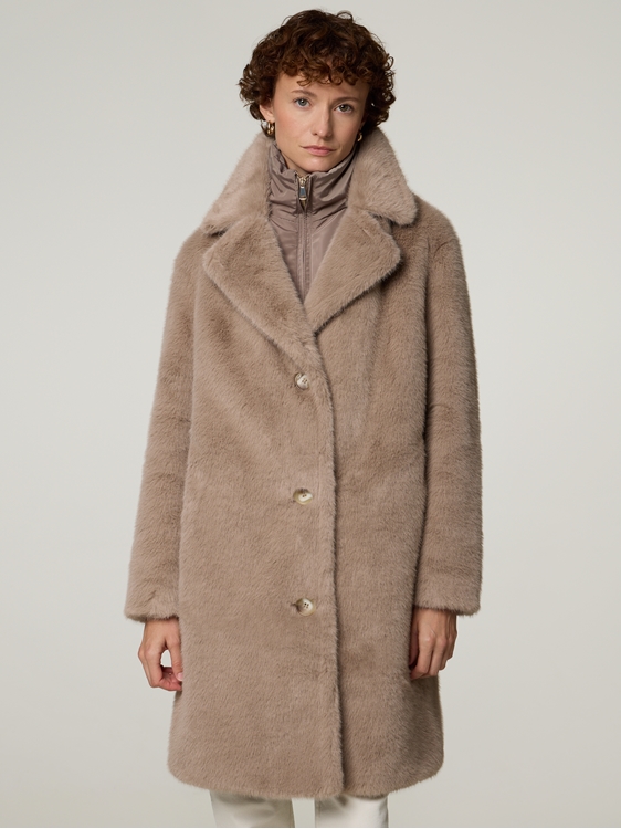 Bild von FAKE FUR MANTEL MIT WESTE