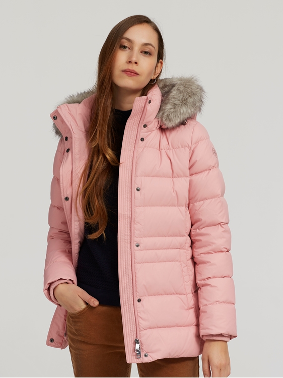 doudoune col fourrure