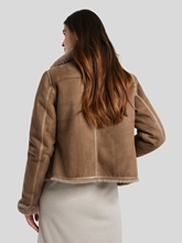 Bild von Bikerjacke mit Kunstfell