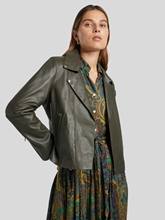 Image sur Veste cuir effet motard