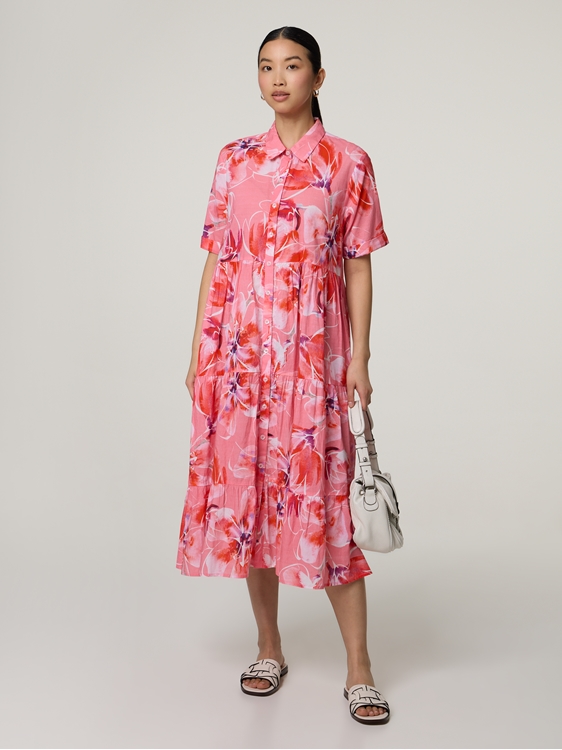 Bild von DRUCKKLEID KRAGEN 3/4 ARM