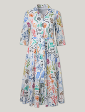 Image sur Robe chemisier avec imprimé